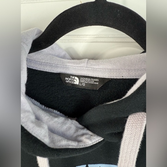 The North Face women’s black & purple hooded sweatshirt. Size large. - Picture 2 of 5